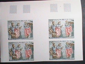 ​MALI STAMP:1974 SC# C211 MUSICIAN-POMPEII MOSAIC  -PROOF STAMP BLOCK OF 4