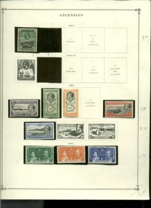 Collection, Ascension Scott & Computer Pages, 1922/1986, Cat $111, Mint & Used