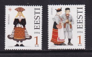 Estonia  #276-277  MNH  1994  folk costumes  Jamaja Justmala