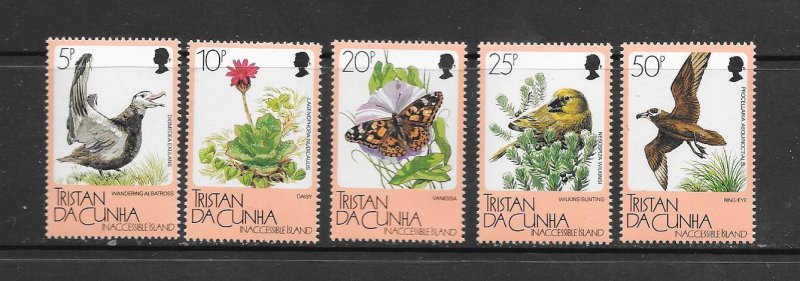 BIRDS - TRISTAN DA CUNHA #399-403  MNH