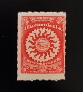 1898 J. Ellwood Lee Co. 5/8c U.S. Revenue RS291 Private, Proprietary, Mint NH
