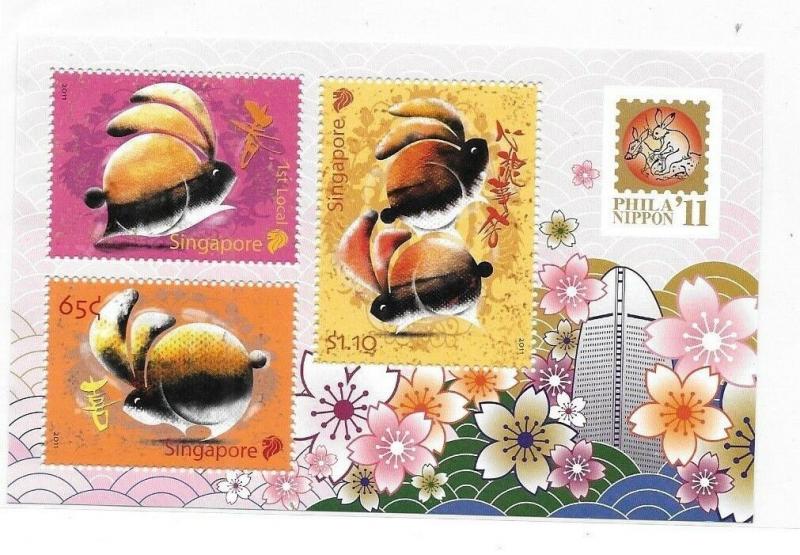 Singapore 2011 Year of Rabbit Japan Phila Nippon S/S MNH C2