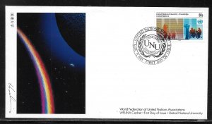United Nations NY 444 UN University WFUNA Cachet FDC First Day Cover