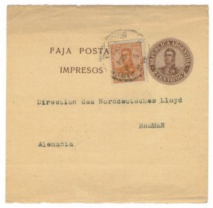 Argentina 1912 Wrapper Newspaper Wrap 2 Centavos Stamps Scott 145 General San