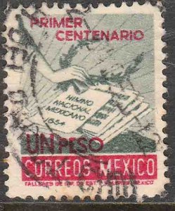 MEXICO 889, $1P Centennial of National Anthem. Used. VF. (1062)