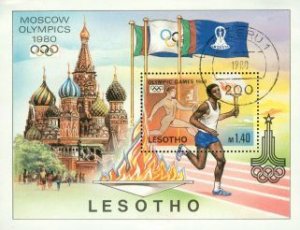 Lesotho Olympics Lot 2 , 1 souvenir sheet