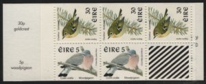 Ireland 1998-99 MNH Sc 1113c 30p Goldcfrest, 5c Wood pigeon Booklet