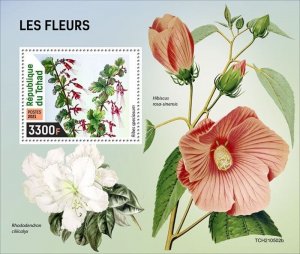 Chad - 2021 Fuchsiaflower Gooseberry Flowers - Stamp Souvenir Sheet - TCH210502b 