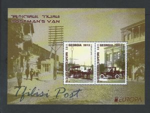 Georgia 2013 POSTMAN VAN sheetlet mnh