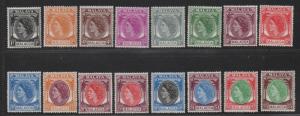 $Malaya-Malacca Sc#29-44 M/LH/VF, Cv. $76.25