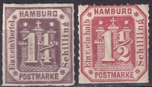 Hamburg #24-5 F-VF Unused Reprints CV $52.50 (Z6833)