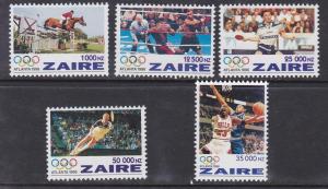 Zaire # 1444-1448, Atlanta Olympics, NH, 1/2 Cat.