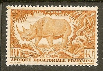 French Equatorial Africa   Scott 168   Animal   MNH