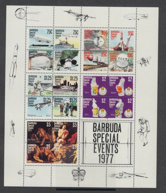 Barbuda Sc 322e MNH. 1977 Special Events souvenir sheet, fresh, bright, VF.