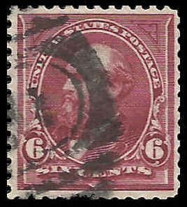 # 282a Purple Lake Used PAIR Garfield One stamp XF SCV-120.00