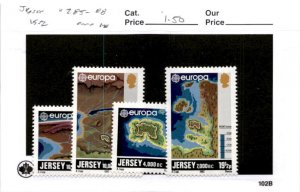 Jersey, Postage Stamp, #285-288 Mint NH, 1982 Europa, Map (AB)