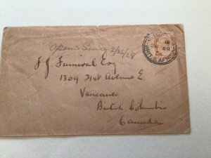 British East Africa 1924 to Canada  stamps cover A6028