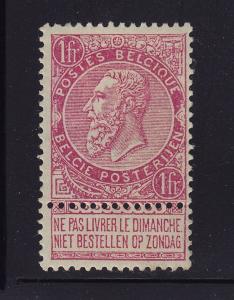Belgium Scott # 72 F-VF OG previously hinged nice color cv $ 80 ! see pic !