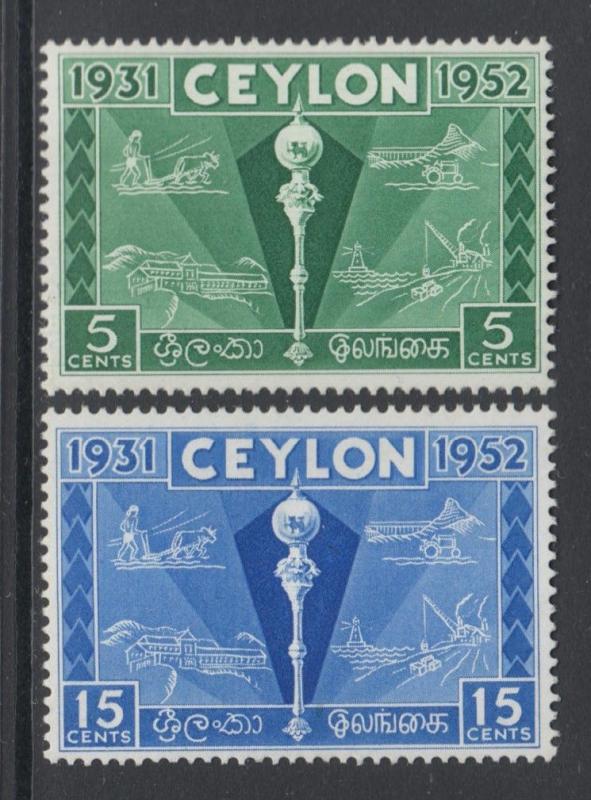 XG-I577 CEYLON - Industry, 1952 Colombo Plan, 2 Values MNH Set