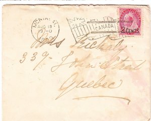 CANADA cover #  88 - Flag cancel Montreal,  19 Aug.  1899 - With letter inside