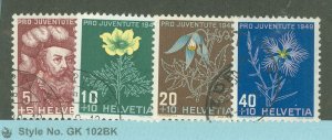 Switzerland #B187-90 Used Single (Complete Set) (Flora) (Flowers)