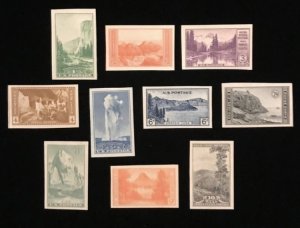 756 to 765 MNH VF National Parks Imperforates