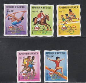 Burkina Faso # 420-422, C245-246, C247, Olympic Winners Ovpt., Mint NH, 1/2 Cat.