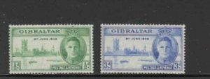 GIBRALTAR #119-120 1946 PEACE ISSUE MINT VF NH O.G cc