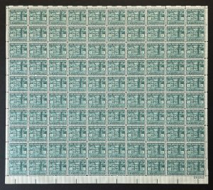 Scott 1037 THE HERMITAGE Sheet of 100 US 4 and 1/2 cent Stamps MNH 1959