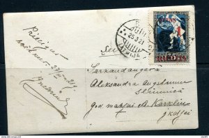 Latvia 1921 photo Postal card Riga local Overprint stamp 13853