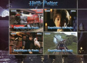 Harry Potter Stamps 2014 CTO Hogwarts Express Trains Railways Owls 4v M/S II