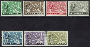 NYASALAND 1934 KGV LEOPARD RANGE TO 9D