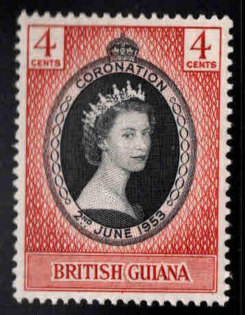 British Guiana Scott 252 MH* QE2 Coronation stamp