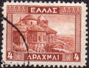 Greece 382 - Used - 4d Church of Pantanassa (1935) (cv $1.60)