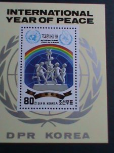 ​KOREA STAMP:1986-SC#2579-INTERNATIONAL YEAR OF PEACE-MNH RARE S/S-VERY FINE