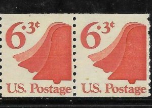 Scott 1518 US Stamp 1974 6.3c Liberty Bell Coil Pair MNH