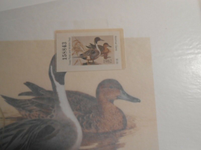 TX2 - Texas State Duck Print. With Folio & Stamp. Toning.  #02 TX2prwsbt