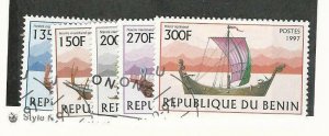 Benin, Postage Stamp, #1040-1044 Used, 1997 Ships