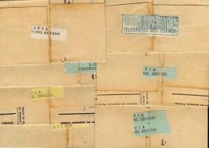 BOLIVIA LOT OF 11 DIFFERENT TELEGRAMS WITH SEALS 1928-1944 SCARCE AS SHOWN