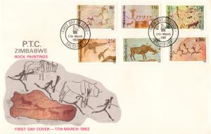 Zimbabwe - 1982 Rock Paintings FDC SG 610-615