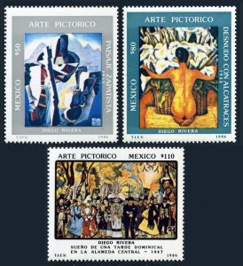 Mexico 1451-1453,MNH.Michel 1996-1998. Paintings by Diego Rivera,1986.