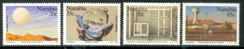 NAMIBIA 1991 Weather Service Centenary Set Sc 690-693 MNH