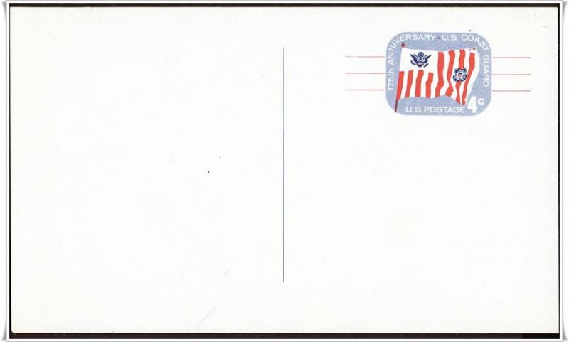 SC#UX52 4¢ Coast Guard Anniversary Postal Card (Unused)