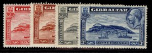 GIBRALTAR GV SG110-113, 1931-33 set PERF 14, M MINT. Cat £25.