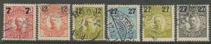 Sweden Scott #99-104 Official Stamp - Used Set