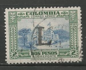 COLOMBIA, C183, USED, 1950 ISSUE OVPTD