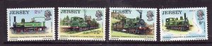 Jersey-Sc#85-8-unused NH set-Trains-Locomotives-1973-