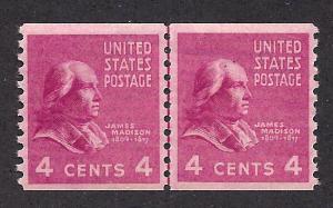 843 Mint,OG,NH... Line Pair... SCV $27.50