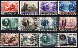 SC308//319, C80 500th Birth Anniversary of Christopher Columbus (1952) MNH