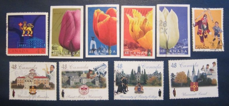 Canada 10 stamps with Compleat sets EB 4